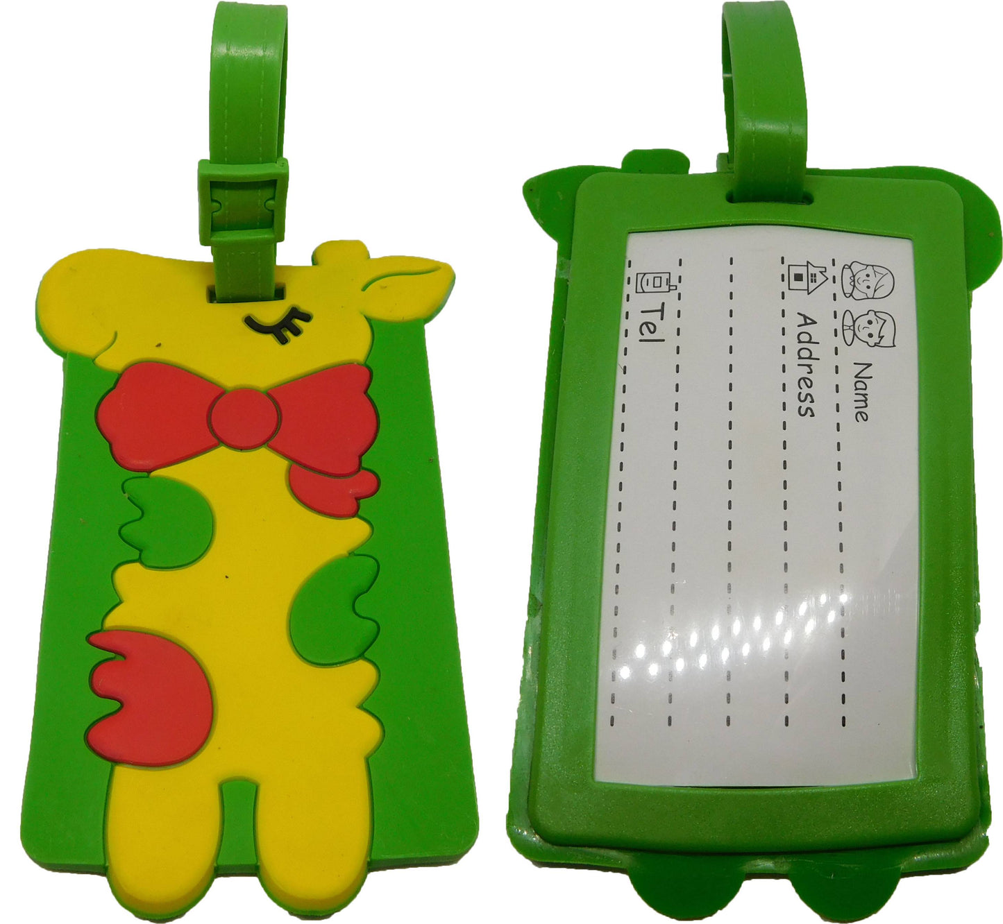 Giraffe - Kofferanhänger Taschenanhänger Adressschild Plastik Adresse Anhänger