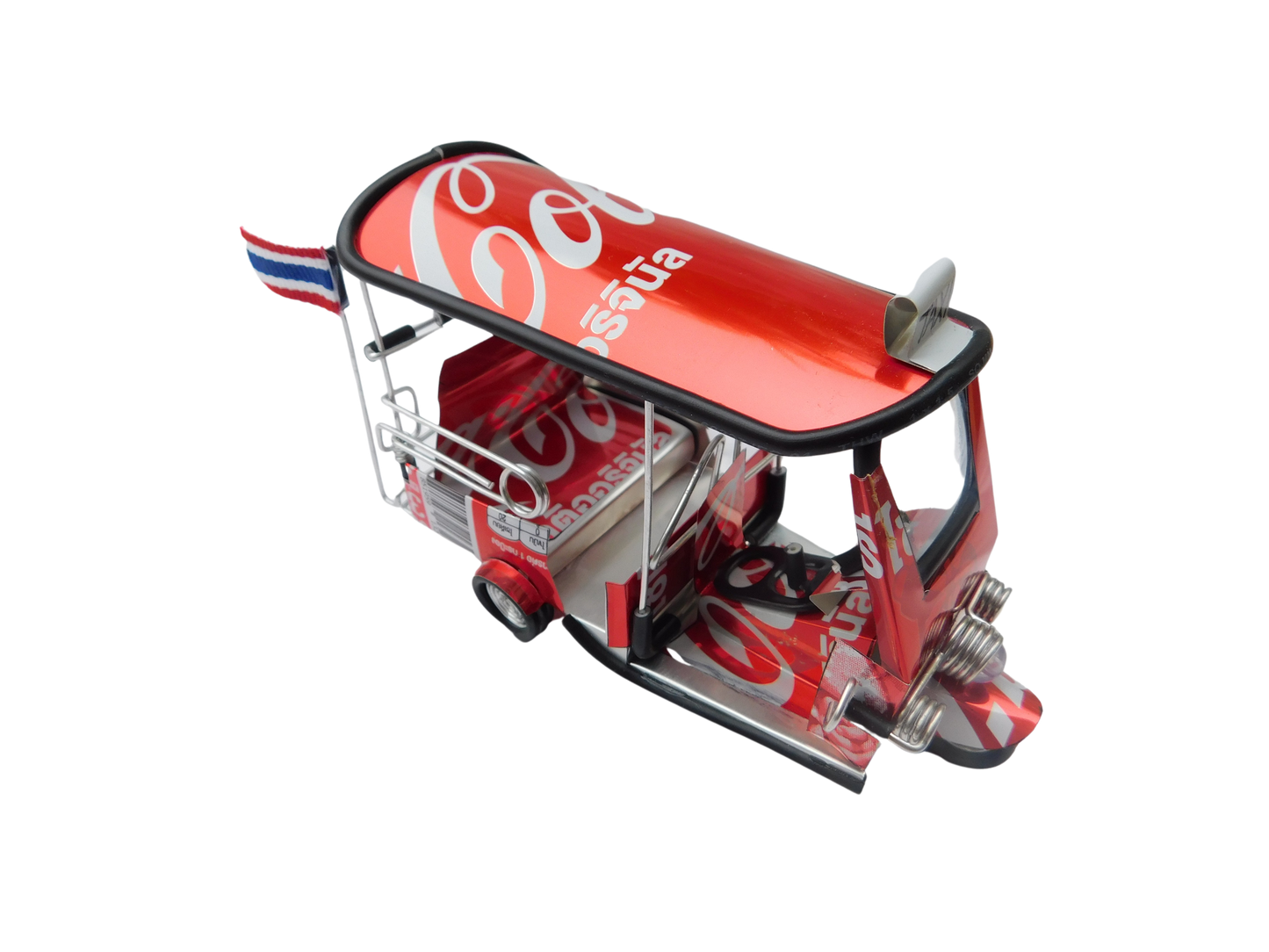 *** Coca Cola red *** Detailgetreue Handgefertigte Nachbildung: TUK TUK Taxi aus Thailand - 14x7x6 cm