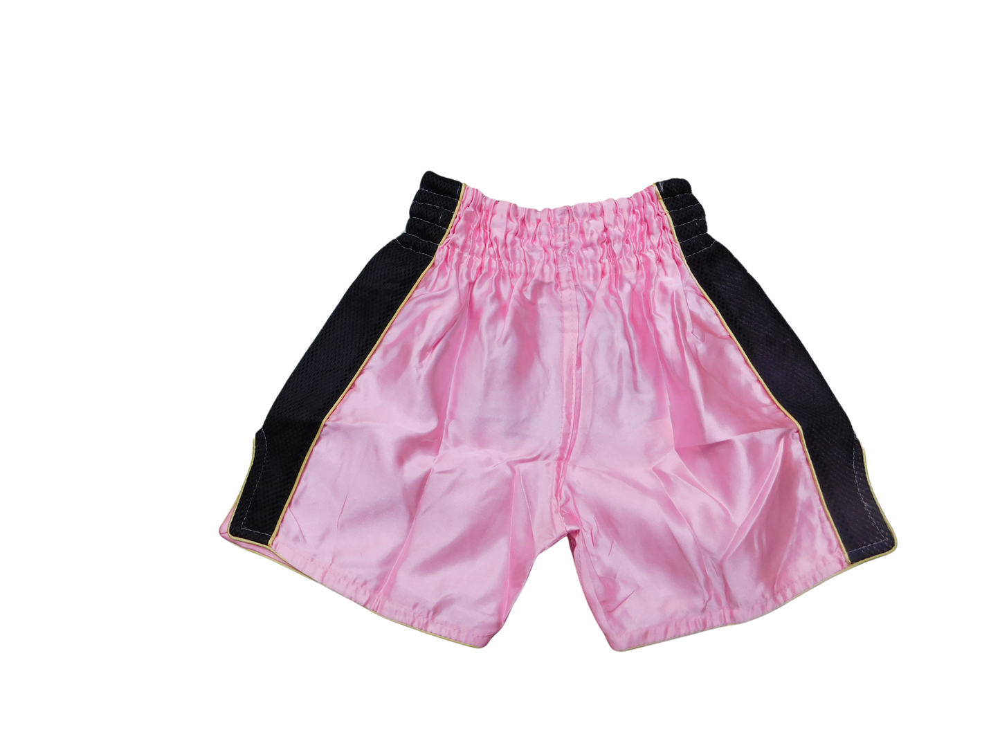 Mini-Format: Trendige Muay Thai Shorts für Kids! (zweifarbig Schwarz Rosa XXS-M)