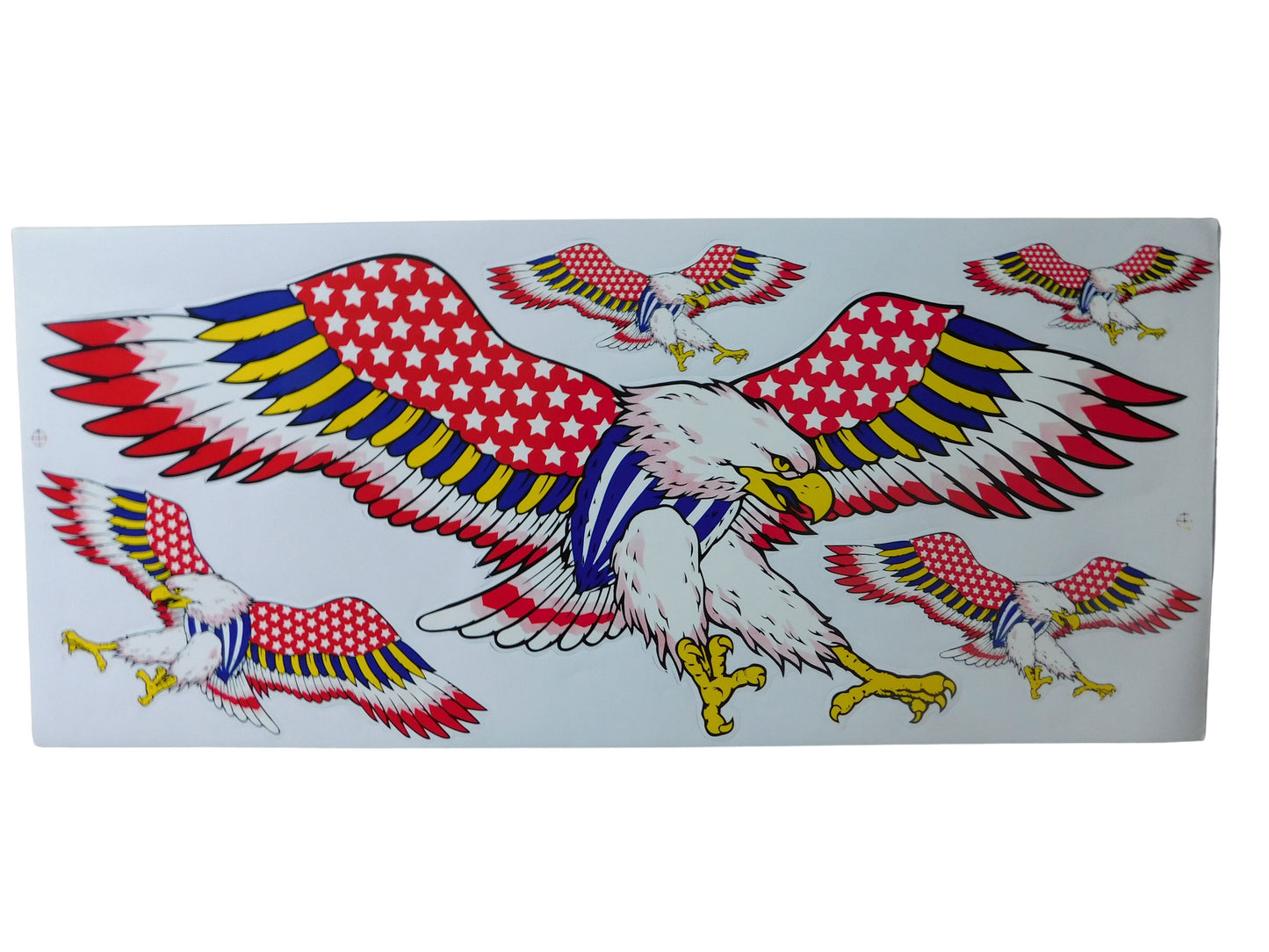 Roter Adler Falke Grosse Flammen Feuer Sticker Aufkleber Folie 1 Blatt 530 mm x 170 mm wetterfest Motorrad Roller Skateboard Auto Tuning selbstklebend FL053