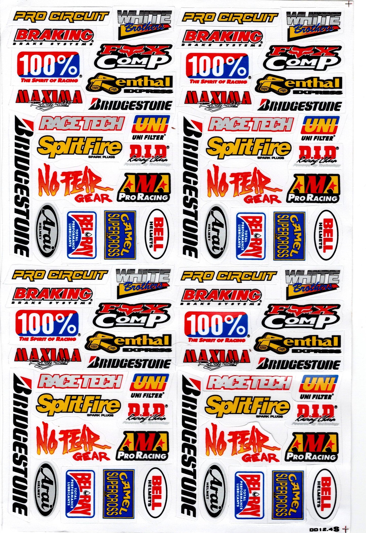 Sponsor Sponsoren Logo Aufkleber Sticker Motorrad Roller Skateboard Auto Tuning Modellbau selbstklebend 50