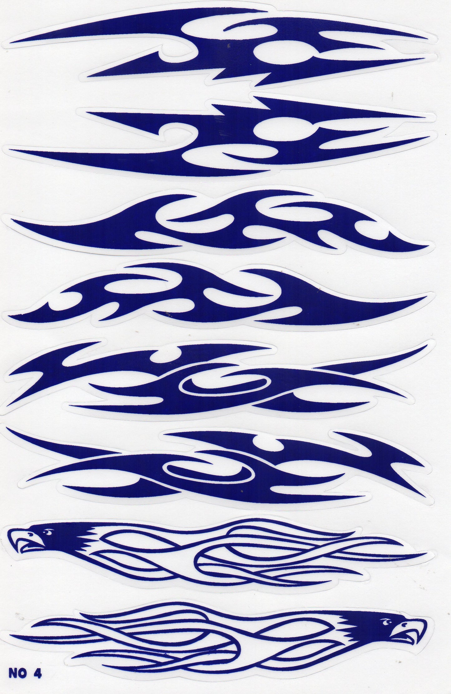 Coole Blaue Flammen Sticker Aufkleber für Motorrad, Roller, Skateboard und Auto Tuning – Selbstklebend