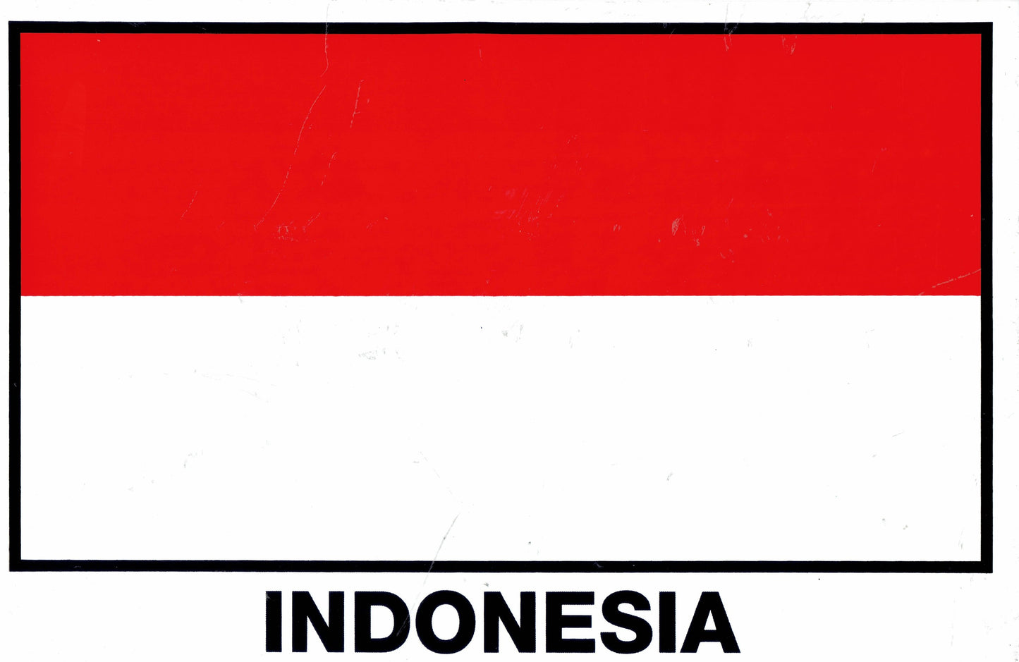Inonesien Flagge Sticker Aufkleber - Perfekt für Motorrad, Roller, Skateboard, Auto Tuning und mehr - Selbstklebend