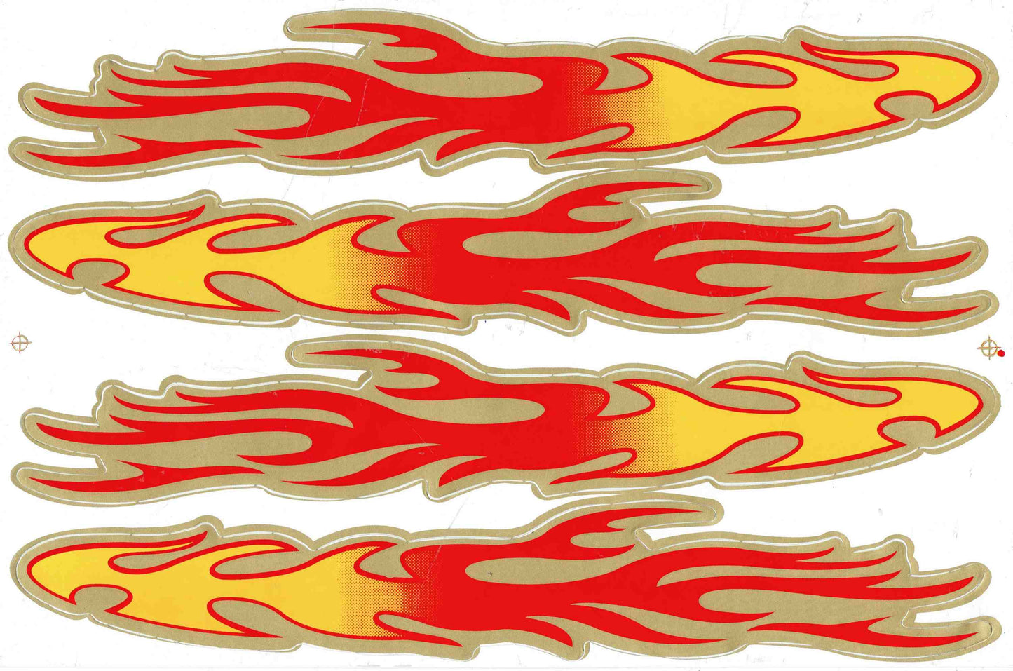 Coole orange Flammen Sticker Aufkleber für Motorrad, Roller, Skateboard und Auto Tuning – Selbstklebend 501