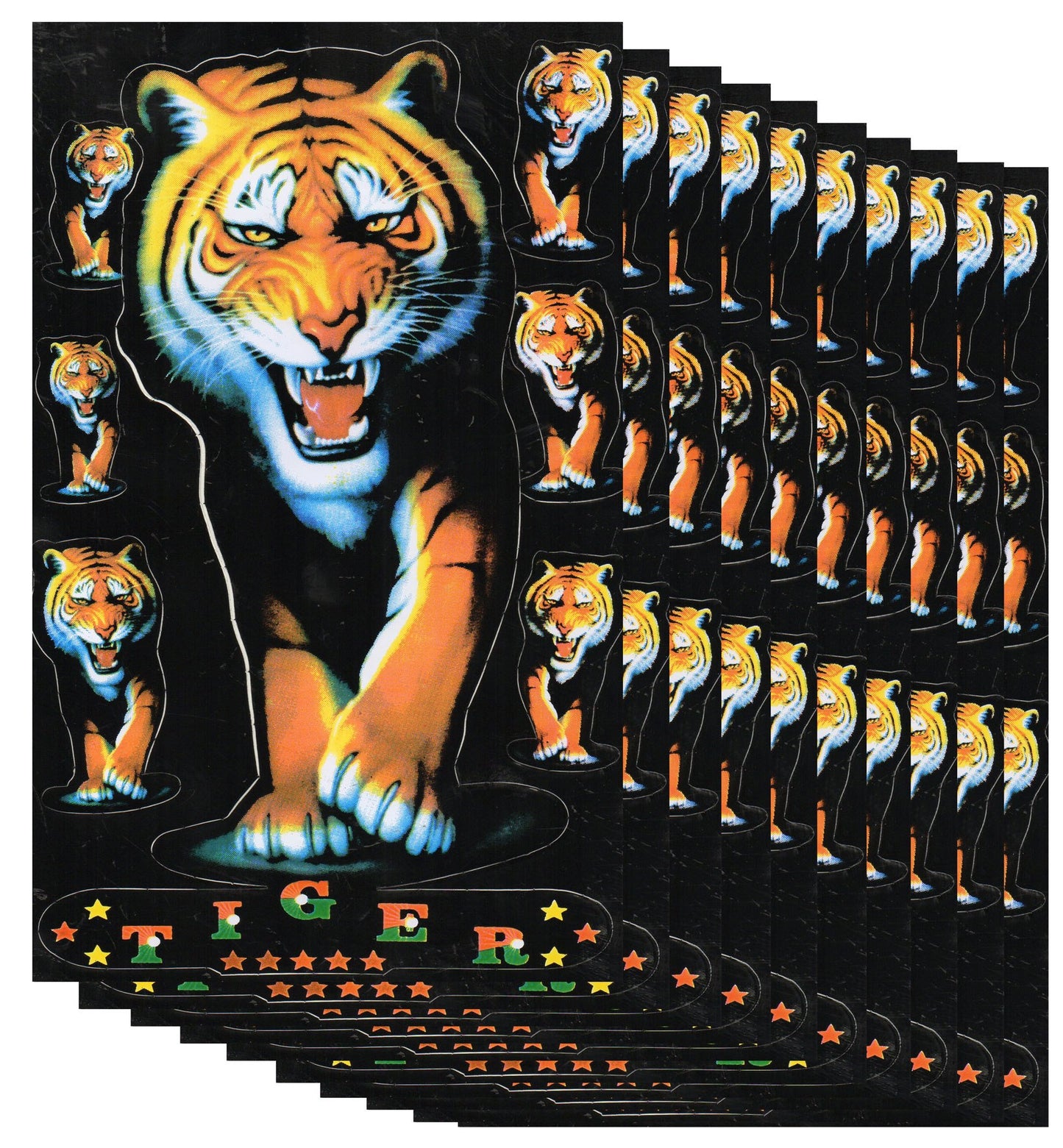 SPAR PACK OF 10 flames fire orange panther sticker motorcycle moped scooter skateboard car tuning model building self-adhesive 310