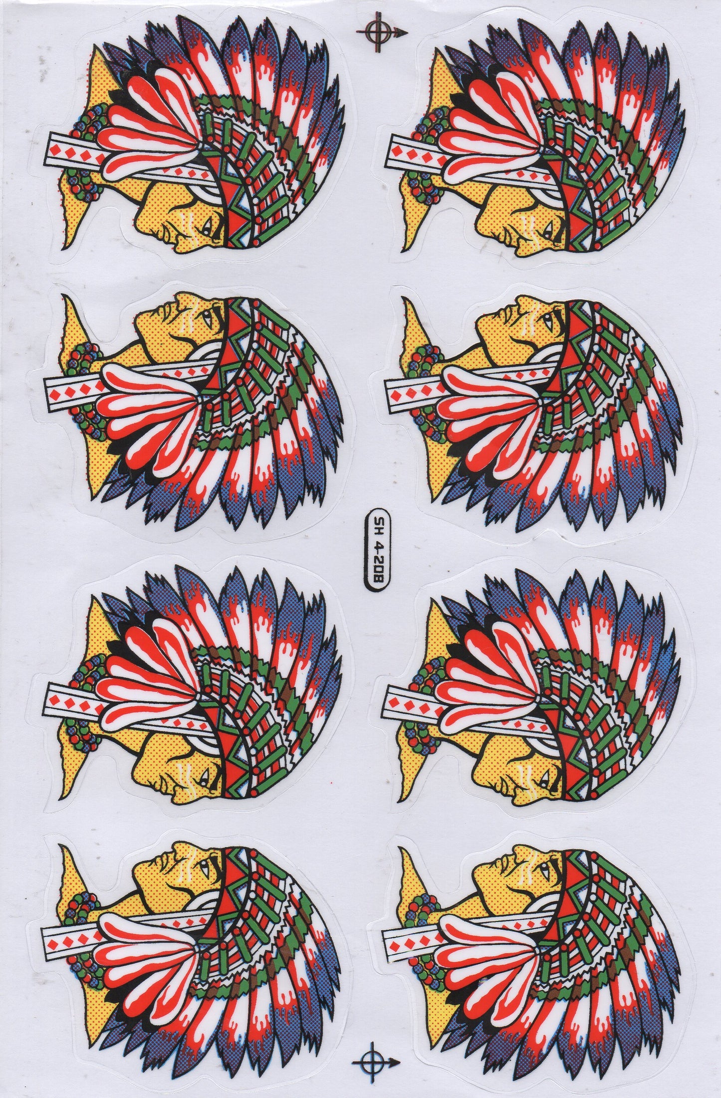 Indianer Häuptling Aufkleber Sticker Motorrad Roller Skateboard Auto Tuning Modellbau selbstklebend 186