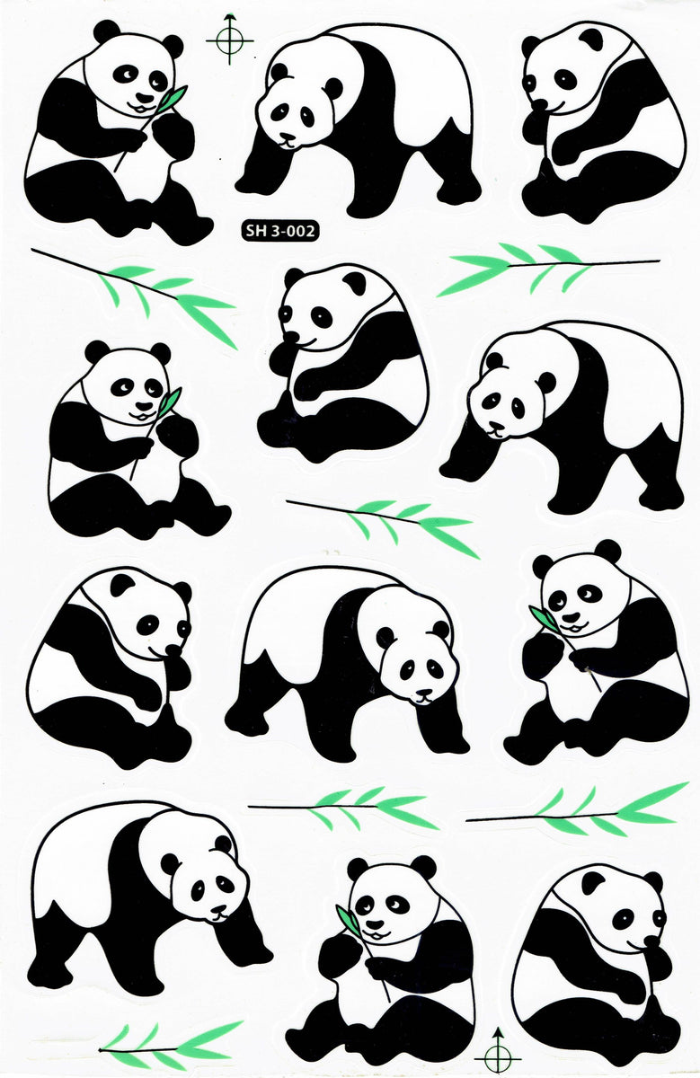 Panda Bear Panda Bear Animals Stickers for Children Crafts Kindergarte