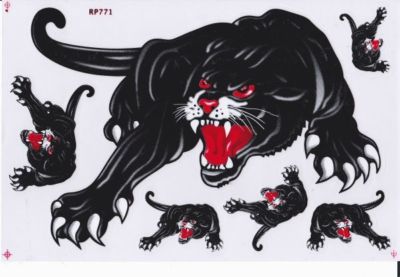 Panther Aufkleber Sticker Motorrad Roller Skateboard Auto Tuning Modellbau selbstklebend 286