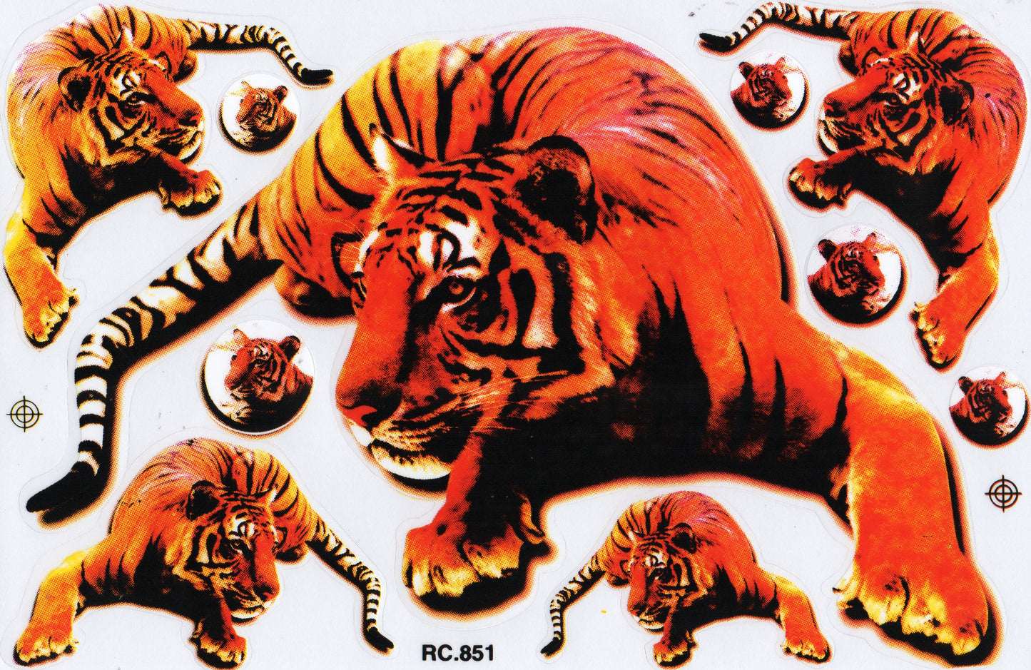 Tiger Aufkleber Sticker Motorrad Roller Skateboard Auto Tuning Modellbau selbstklebend 385