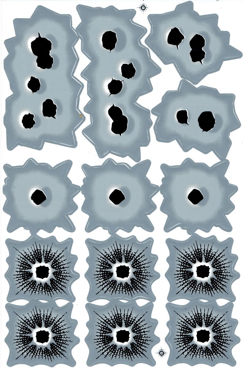 Bullet holes gray sticker motorcycle scooter skateboard car tuning self-adhesive 498