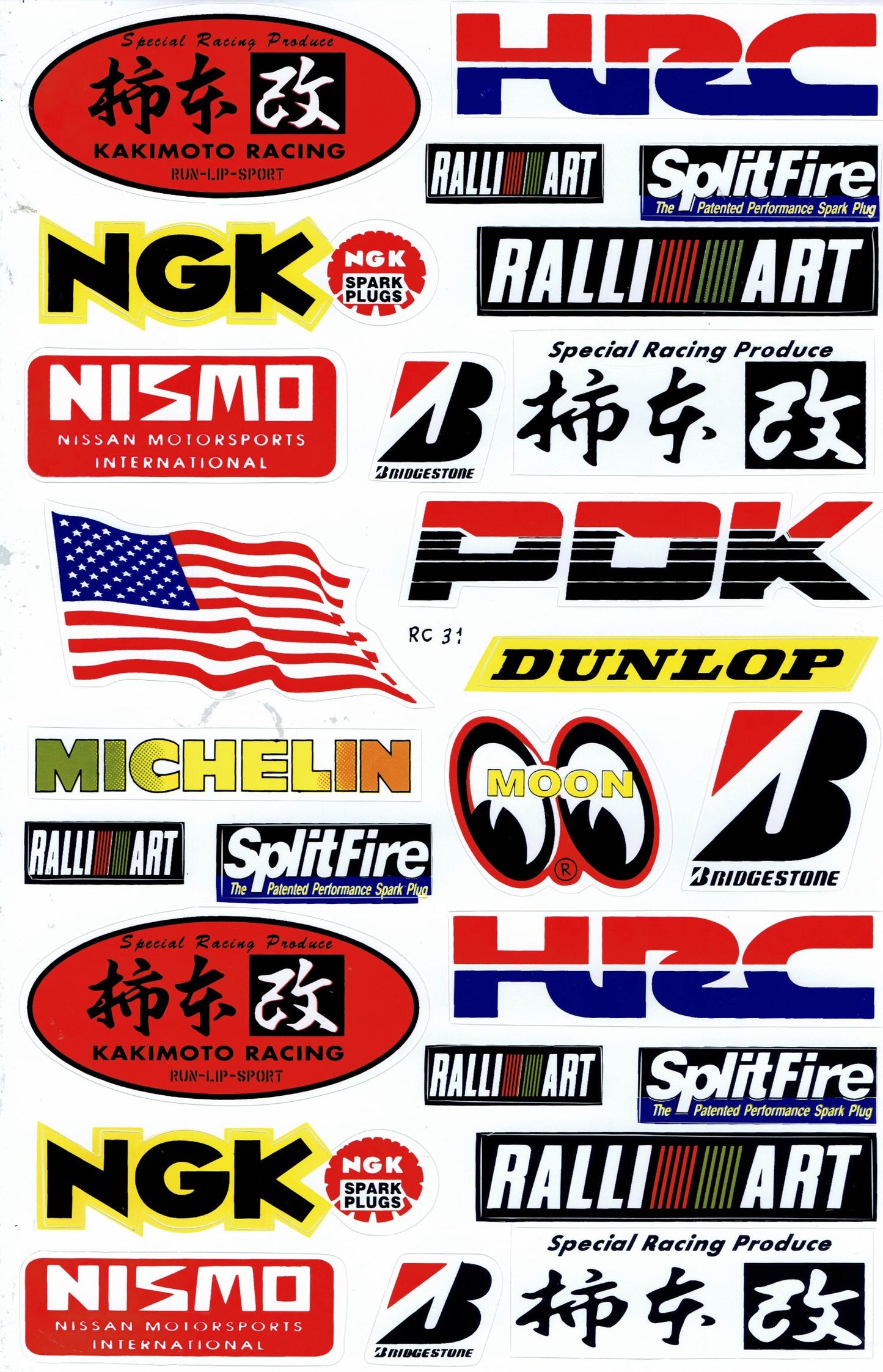 Sponsor Sponsoren Logo Aufkleber Motorrad Fahrrad Skateboard Auto Tuning selbstklebend 433