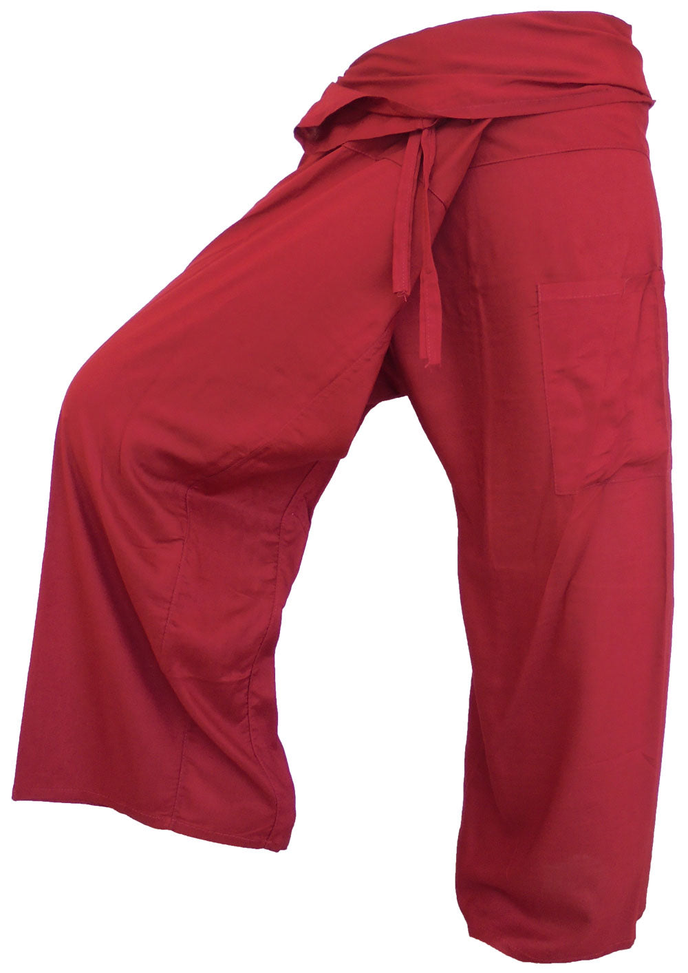 Pantalons de pêcheur multicolores : Pantalons de pêcheur thaïlandais modernes et non genrés en tissu léger pour le yoga et le massage.