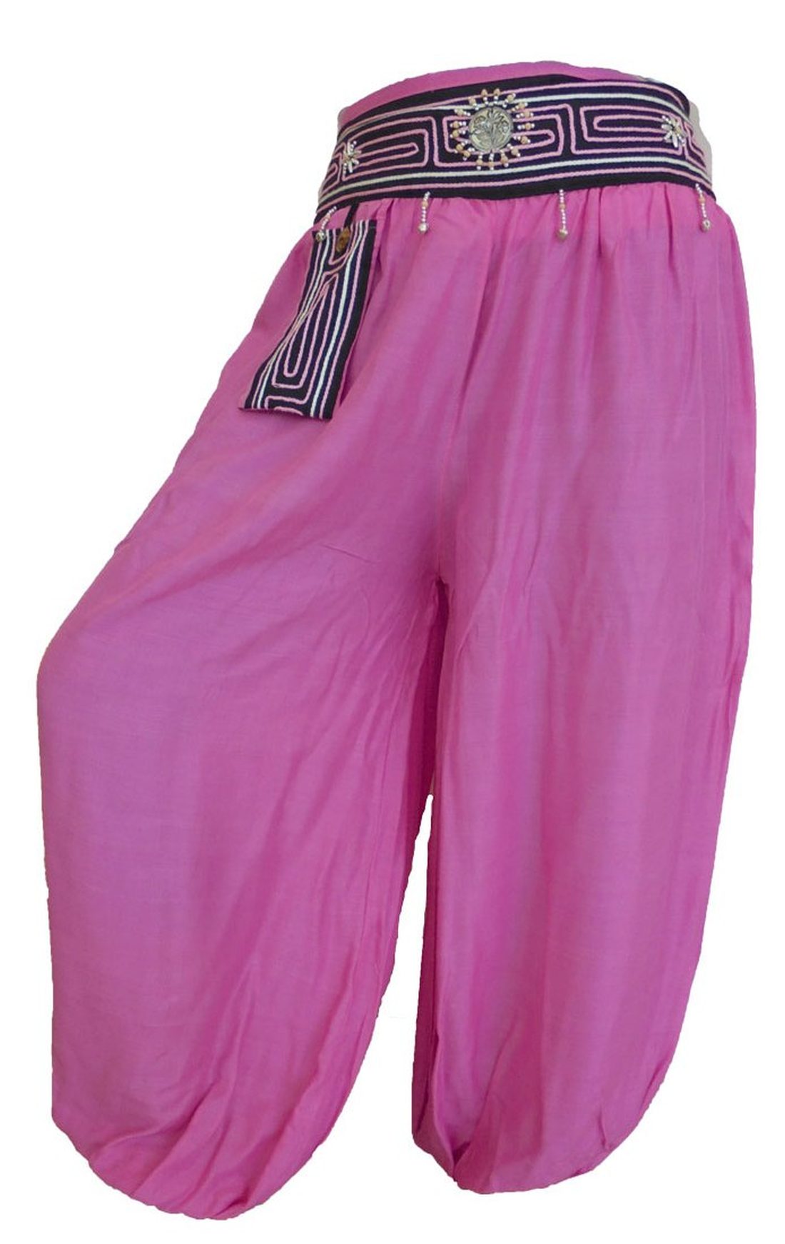 Viele Farben Modern Unisex Aladdin Hosen Haremshosen Asia Rayon Baba Bloomers