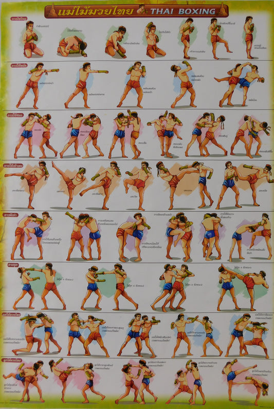 Professionelles Muay Thai Poster - Perfekt für MMA, Boxschulen, Training, Kickboxen, Fitness und Gym