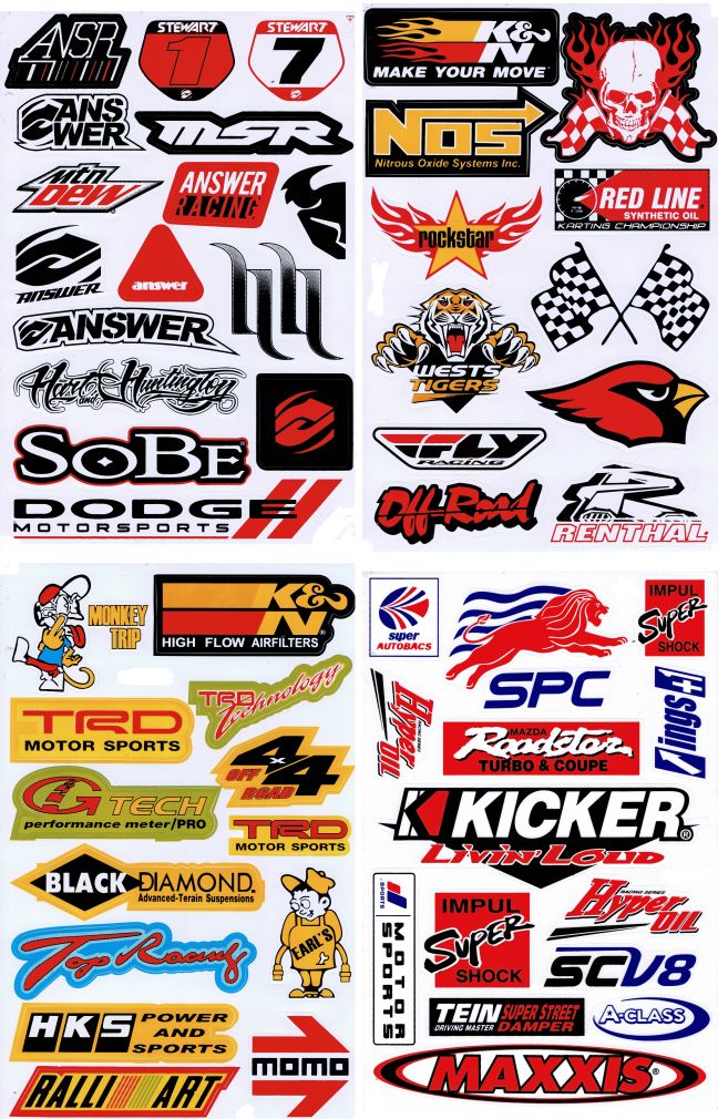 SPAR PACK OF 10 flames fire orange sticker motorcycle moped scooter skateboard car tuning model building self-adhesive 040