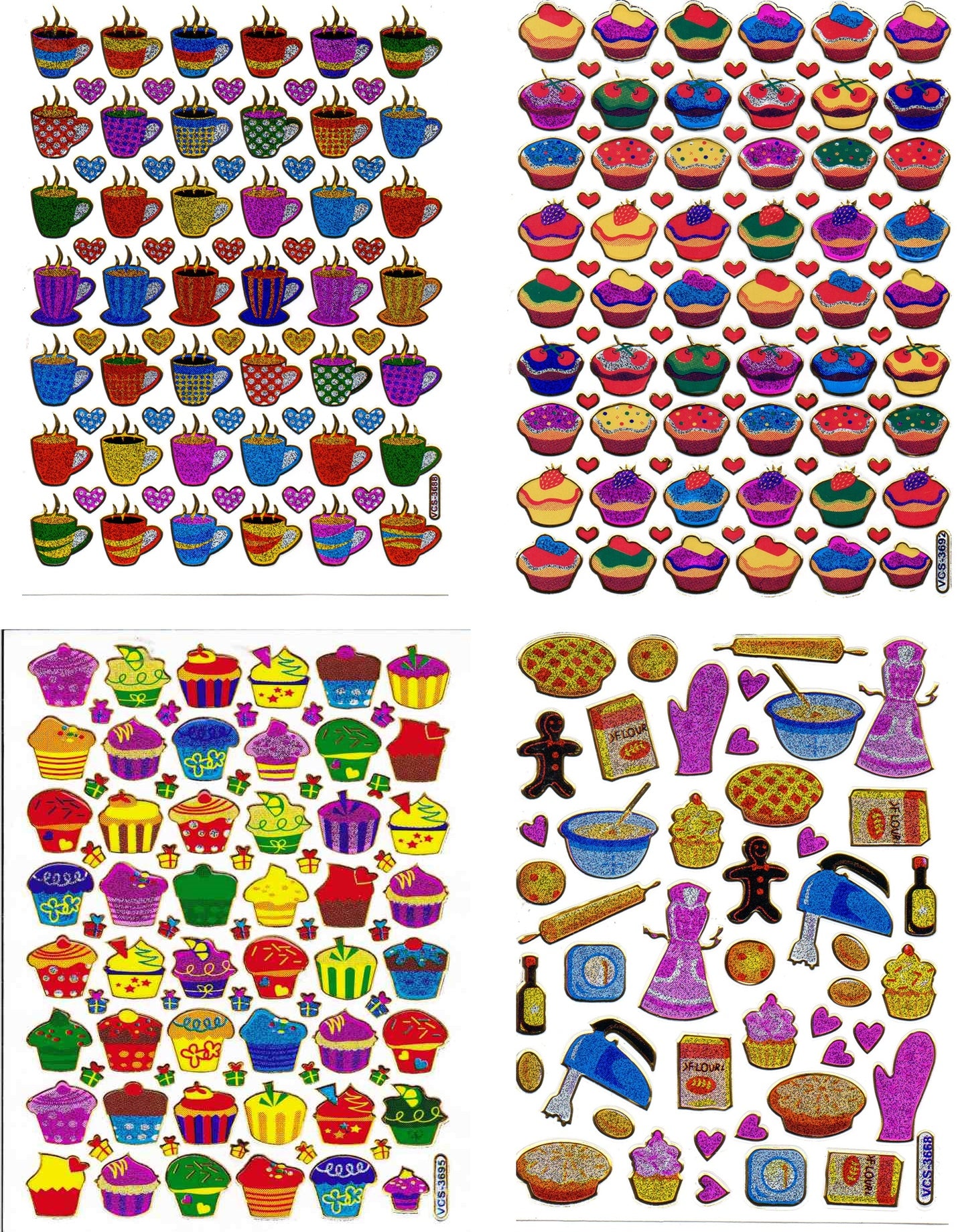 Autocollant de voiture de muscle de voiture effet de paillettes métalliques écoliers artisanat maternelle 1 feuille 250