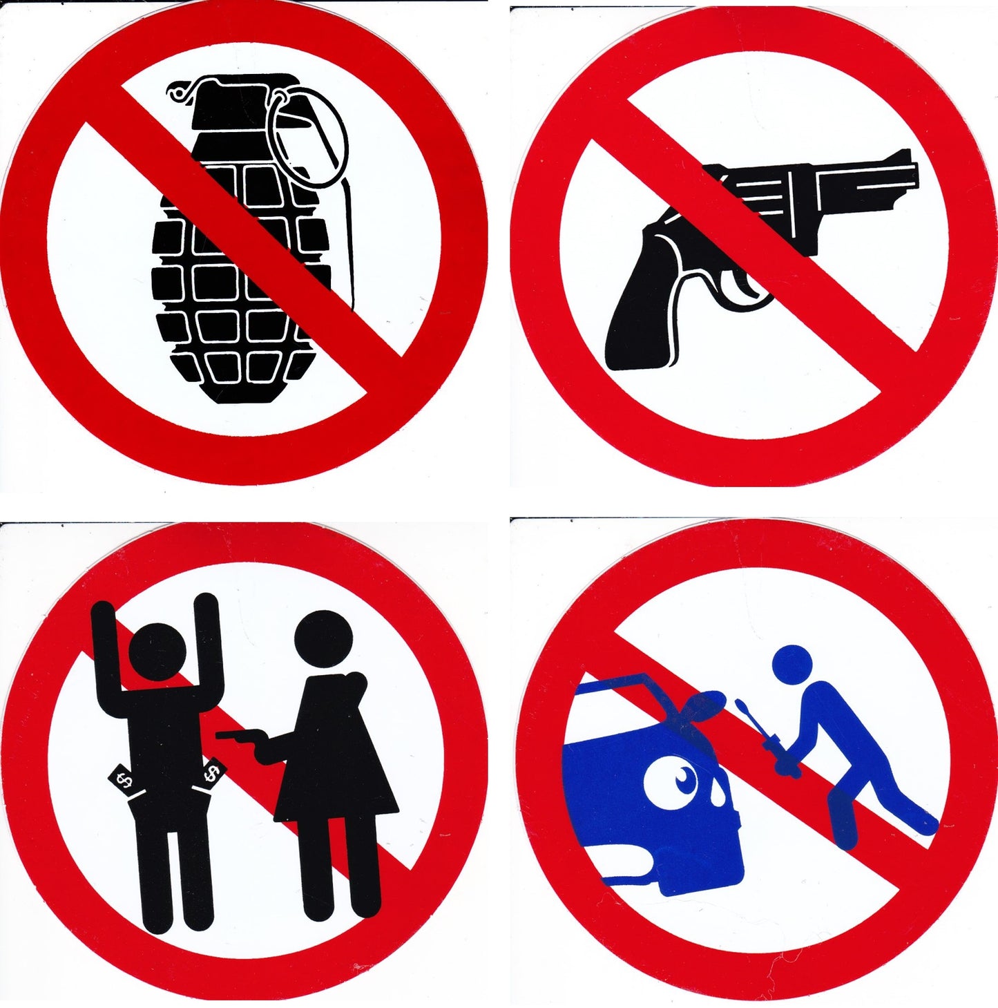 ATTENTION "dangerous dog" round sticker sticker self-adhesive 563