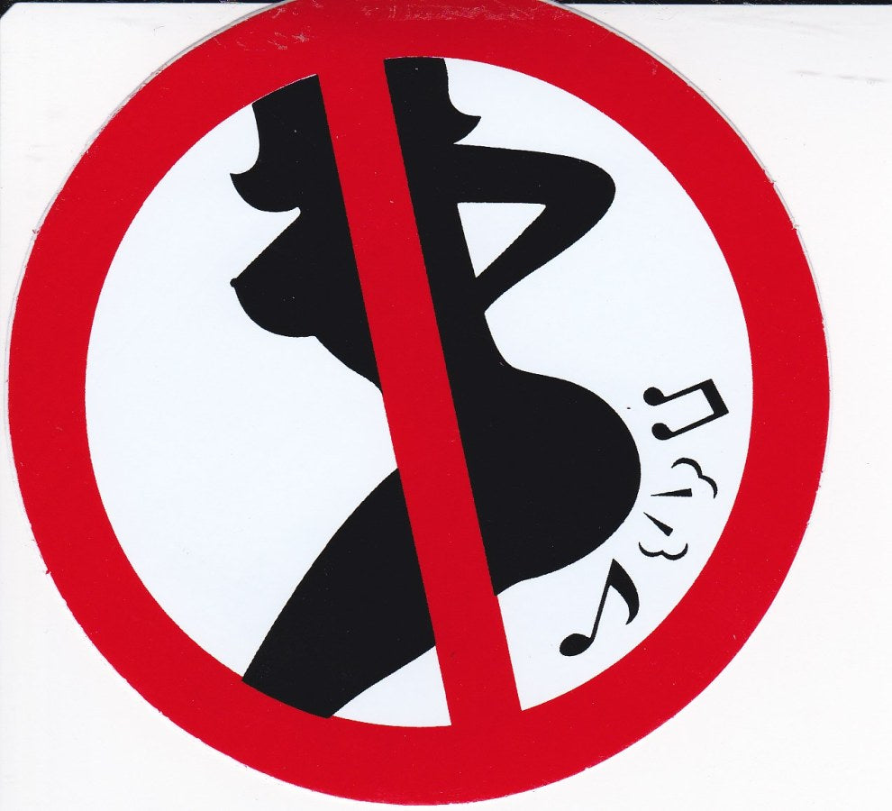 Verboten " Furzen Pupsen " rund Aufkleber Sticker selbstklebend 062