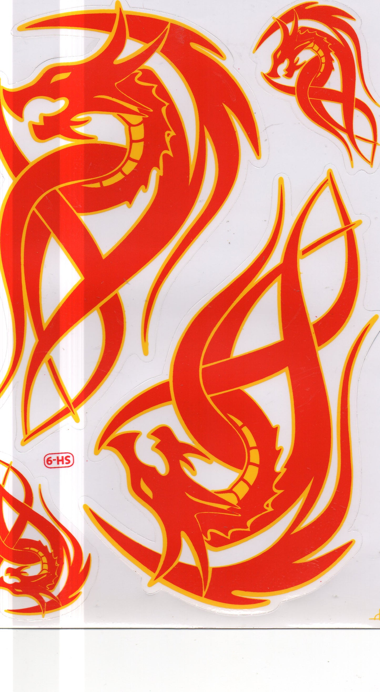 Dragon snake orange sticker motorcycle scooter skateboard car tuning self-adhesive 094