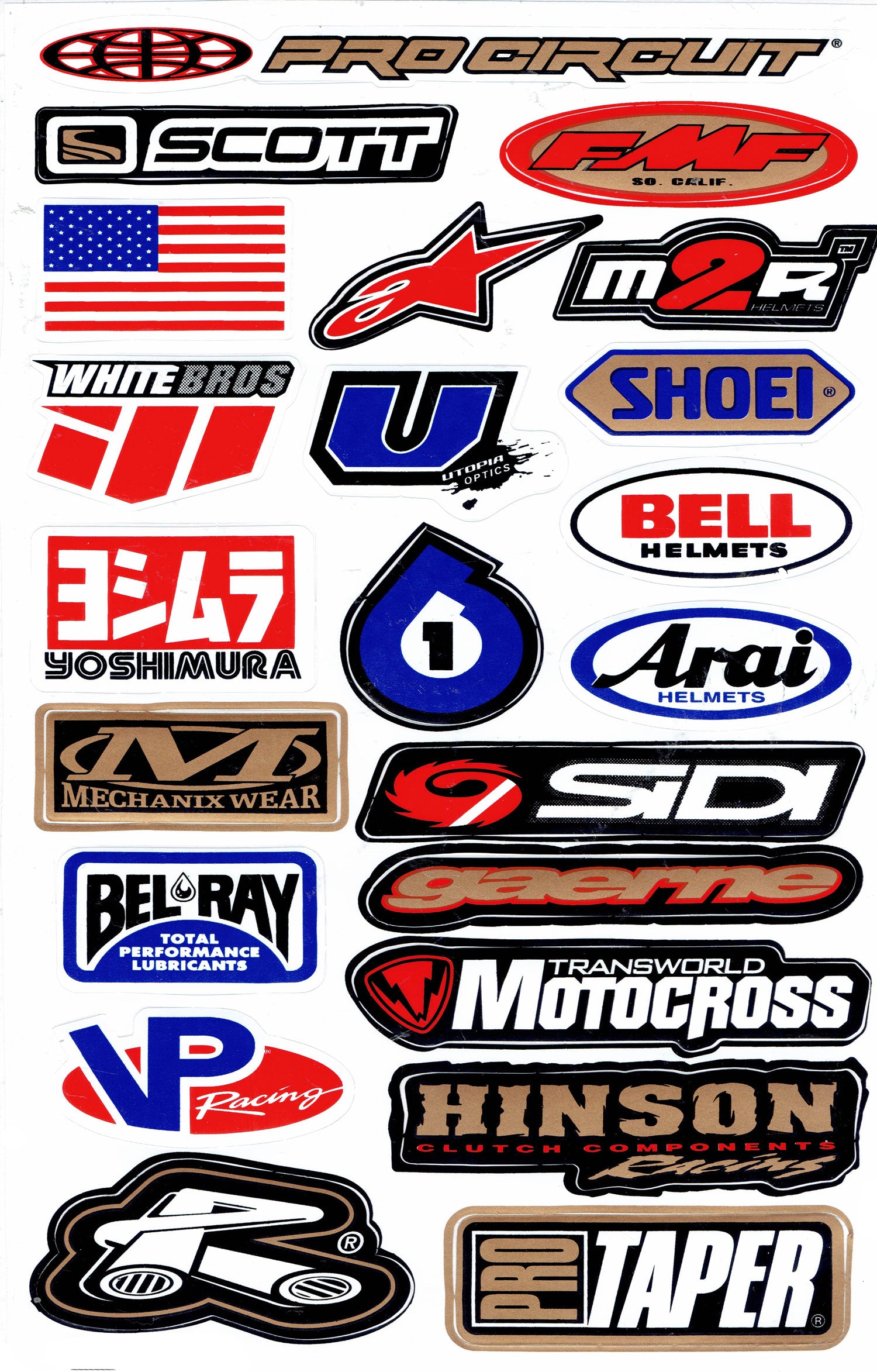 Motorrad Aufkleber / Sticker / Sponsoren Aufkleber