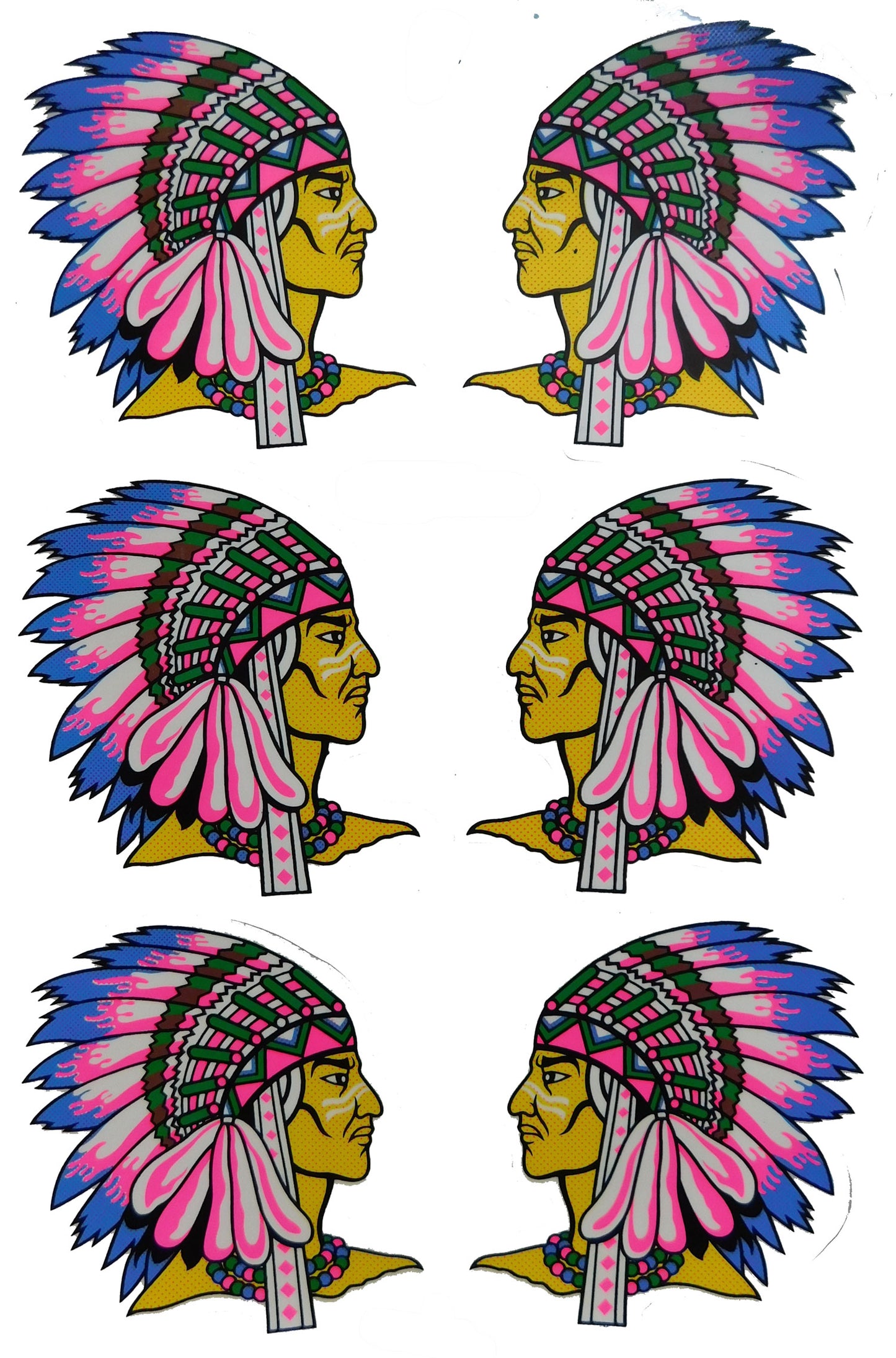 Indianer Häuptling Aufkleber Sticker Motorrad Roller Skateboard Auto Tuning Modellbau selbstklebend 133