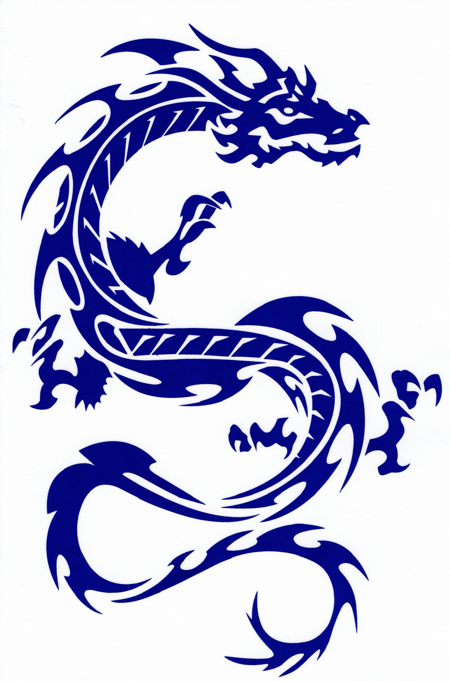 Dragon snake blue sticker motorcycle scooter skateboard car tuning self-adhesive 299