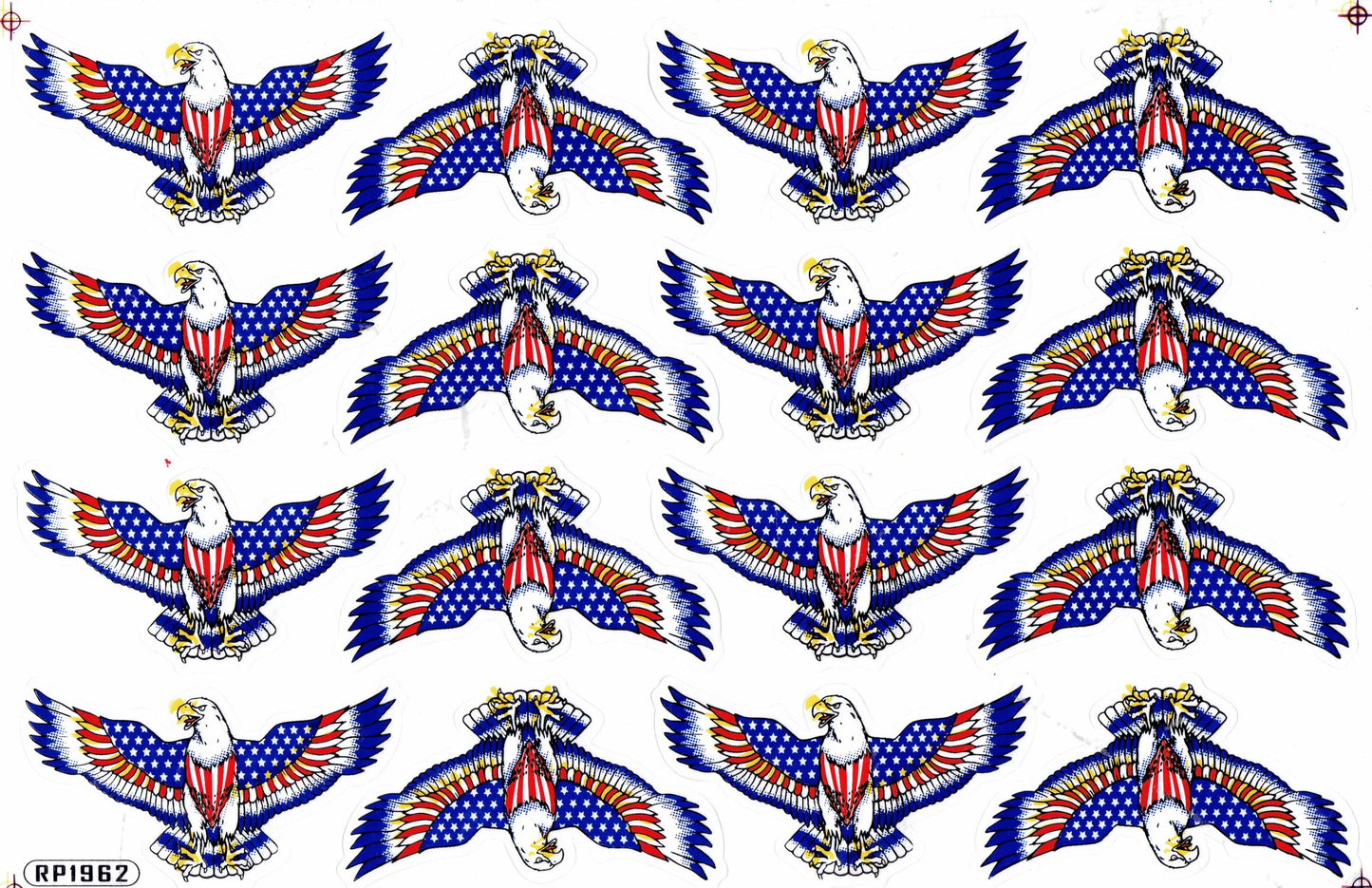 USA Adler Kopf Schwingen Flügel Aufkleber Sticker Motorrad Roller Skateboard Auto Tuning Modellbau selbstklebend 334