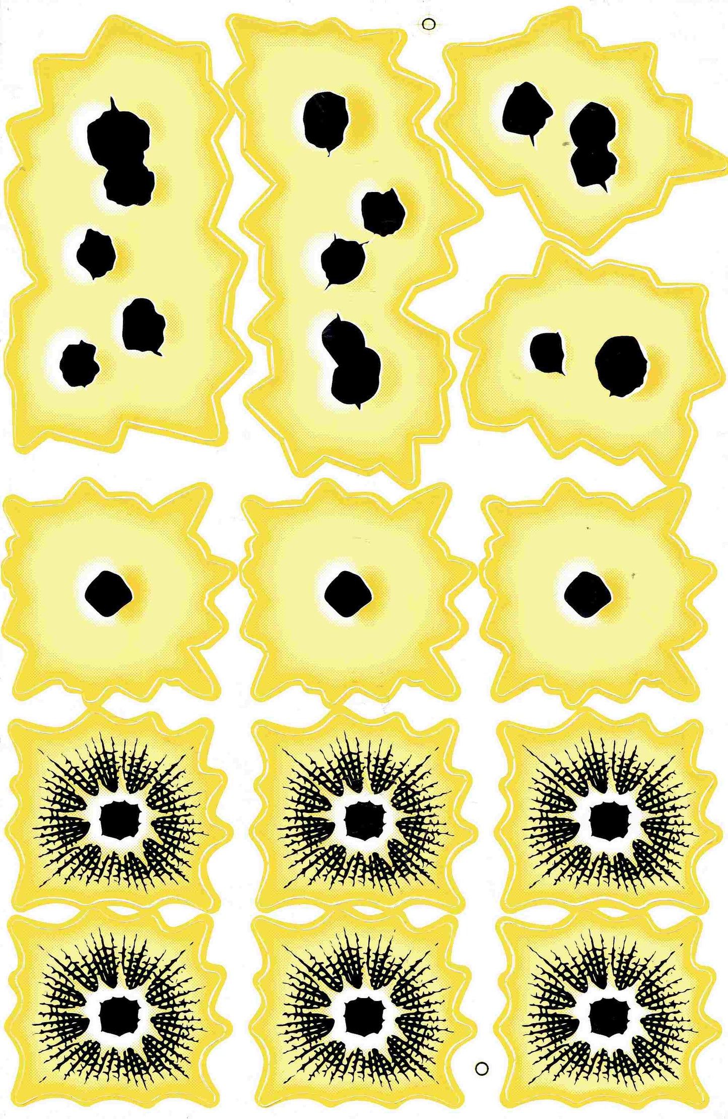 Bullet holes gold sticker motorcycle scooter skateboard car tuning self-adhesive 515