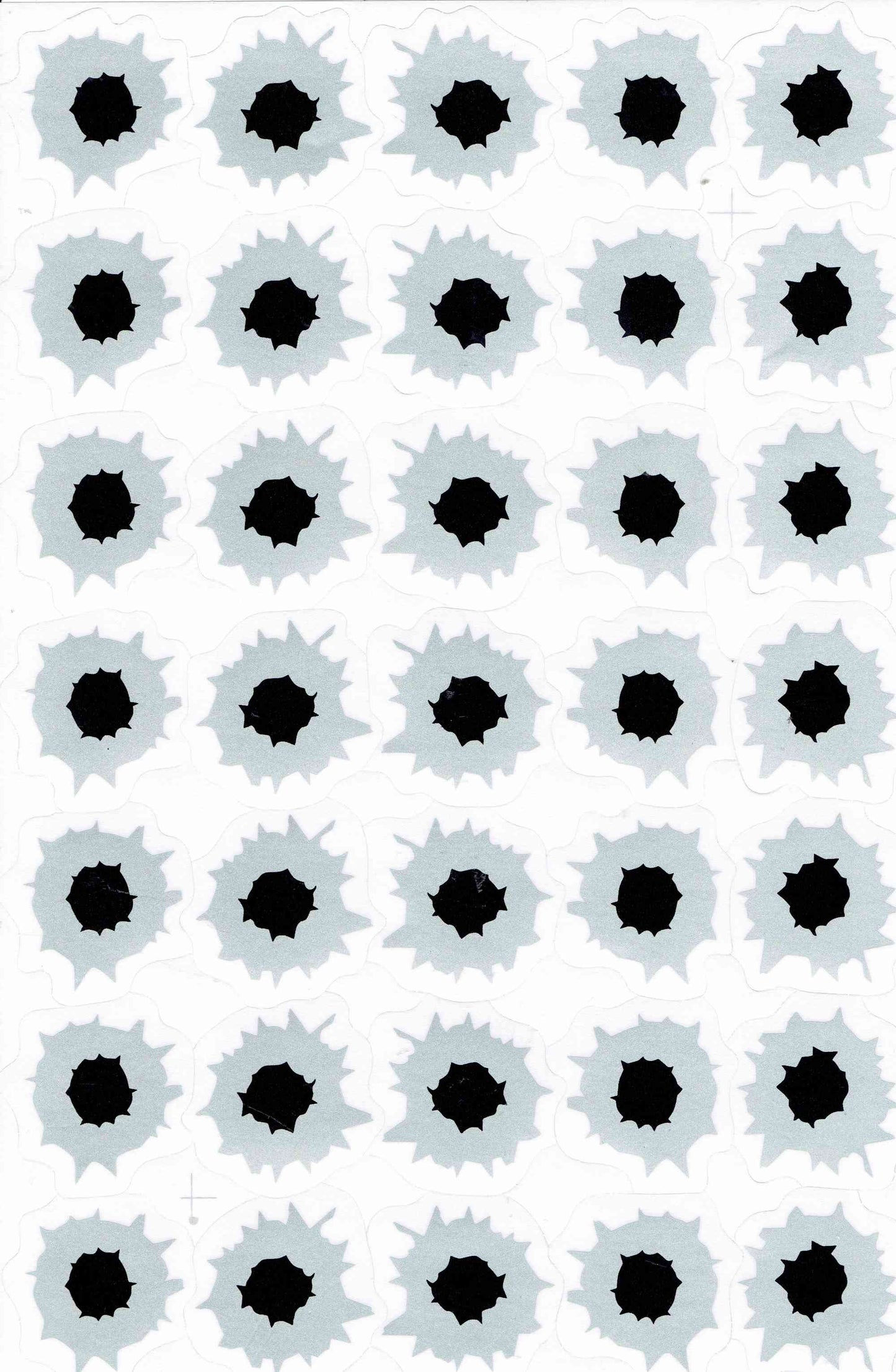 Einschusslöcher grau Aufkleber Sticker Motorrad Roller Skateboard Auto Tuning selbstklebend 446