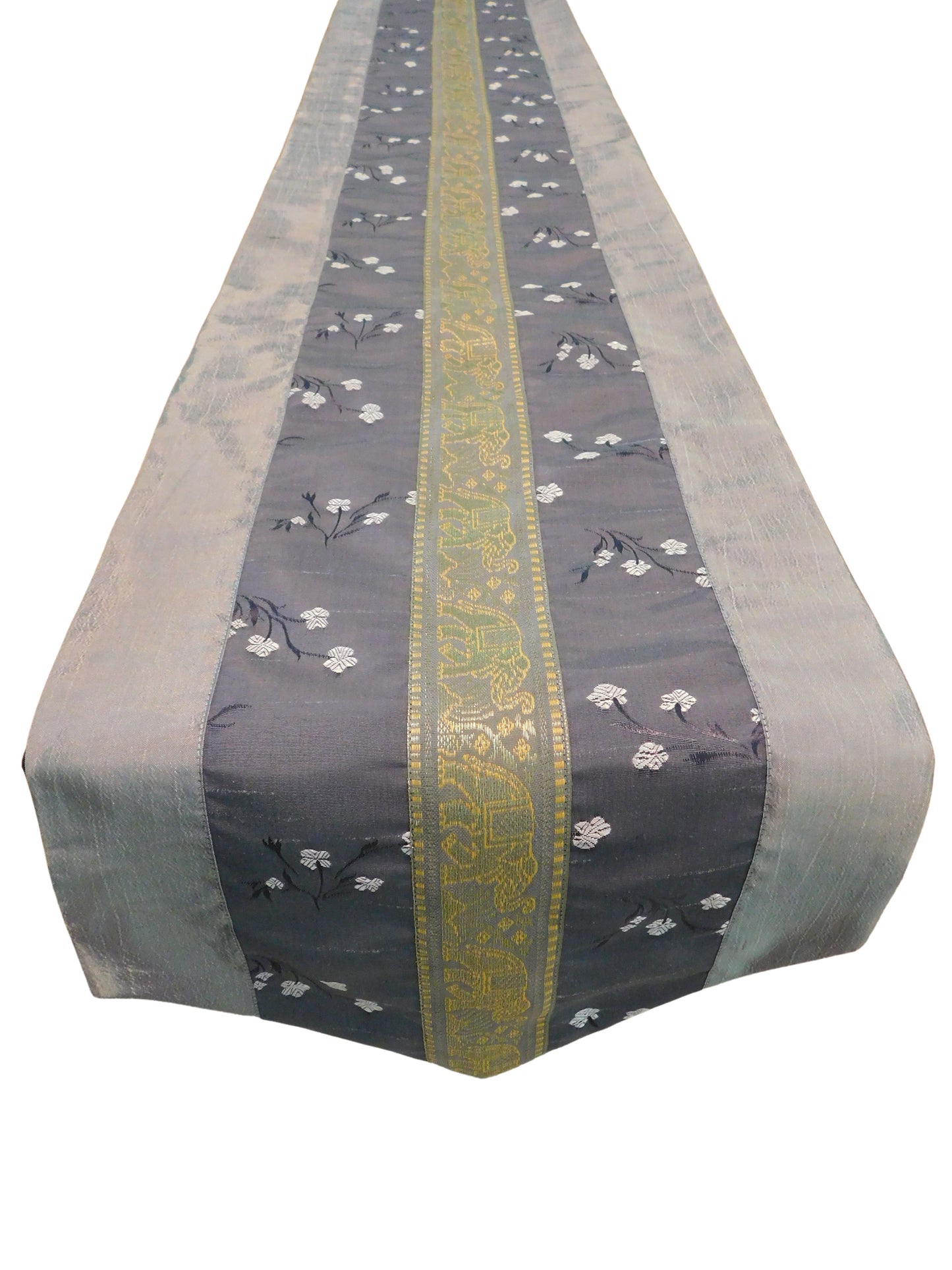 Chemin de table avec motif de fleurs d'éléphant fête banquet festival de Noël anniversaire fête de mariage salon cuisine nappe en soie thaïlandaise Thai Silk