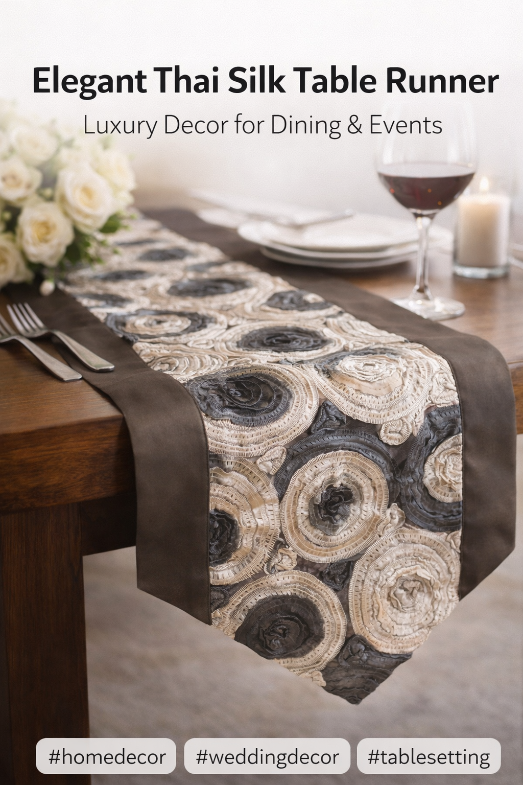 Elegant Thai Silk Table Runner – Stilvolle Akzente für dein Zuhause