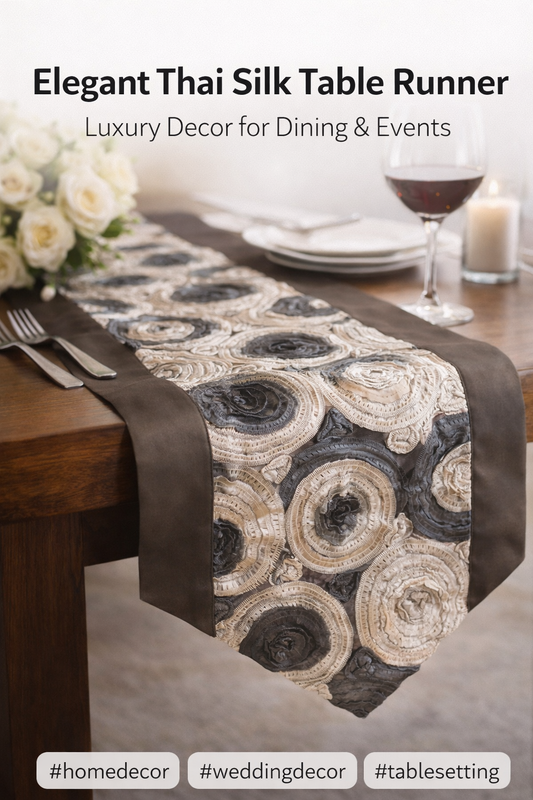 Elegant Thai Silk Table Runner – Stilvolle Akzente für dein Zuhause