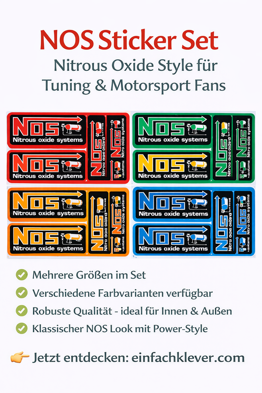NOS Sticker Set – Nitrous Oxide Style für echte Tuning-Fans