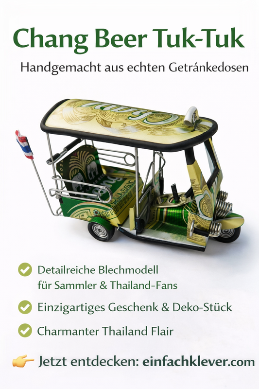 Chang Beer Tuk Tuk – Handgemachte Thailand Deko aus recycelten Dosen
