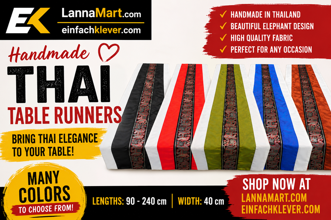 Handmade Thai Table Runners – Traditional Style for Your Home