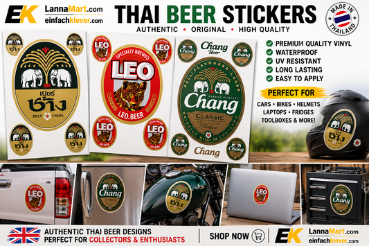 Authentic Thai Beer Stickers – Bring a Piece of Thailand to Your Collection
