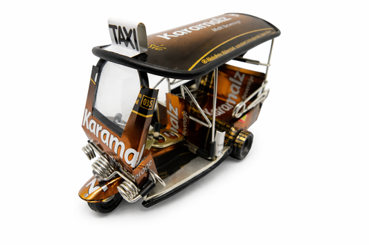 Handmade Recycled Can Tuk Tuk Models – Unique Thai Art with a Story