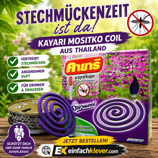 Kayari Mosquito Coil aus Thailand – Effektiver Schutz gegen Stechmücken