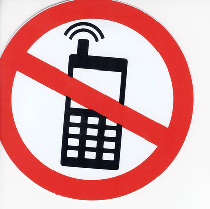 Verboten "Telefonieren Handy " rund Aufkleber Sticker selbstklebend 493