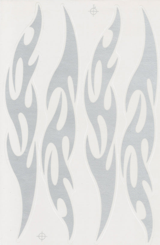 Flammen grau Aufkleber Sticker Motorrad Roller Skateboard Auto Tuning Modellbau selbstklebend 561