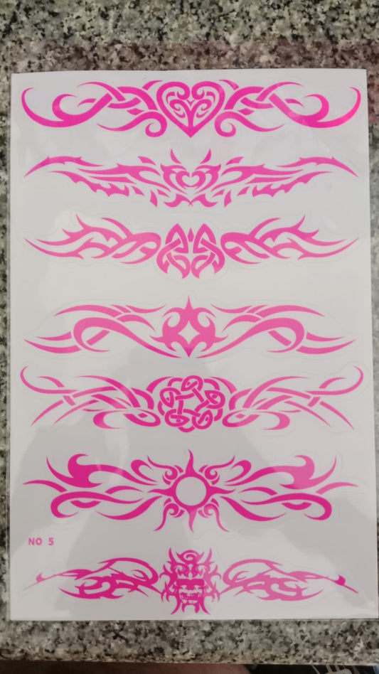 Flammen Feuer pink Aufkleber Sticker Motorrad Roller Skateboard Auto Tuning selbstklebend 374