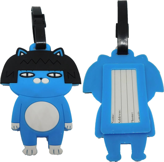 Japanische Katze - Kofferanhänger Taschenanhänger Adresschild Plastik