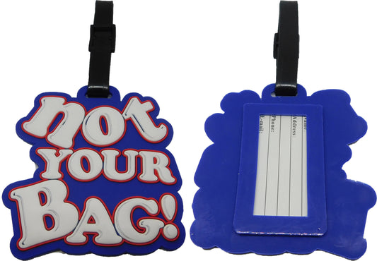 NOT YOUR BAG  - Kofferanhänger Taschenanhänger Adressschild Plastik Adresse Anhänger