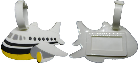 Flugzeug  - Kofferanhänger Taschenanhänger Adressschild Plastik Adresse Anhänger