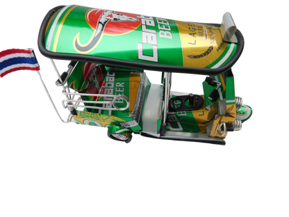 *** Carabao Beer Lager *** Detailgetreue Handgefertigte Nachbildung: TUK TUK Taxi aus Thailand - 14x7x6 cm