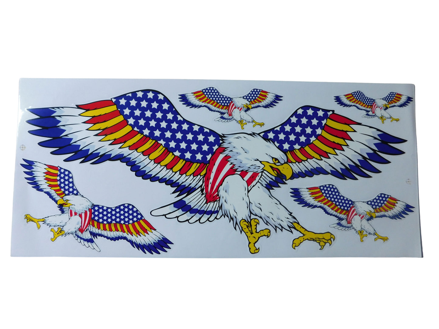 Blauer Adler Falke Grosse Flammen Feuer Sticker Aufkleber Folie 1 Blatt 530 mm x 170 mm wetterfest Motorrad Roller Skateboard Auto Tuning selbstklebend FL057