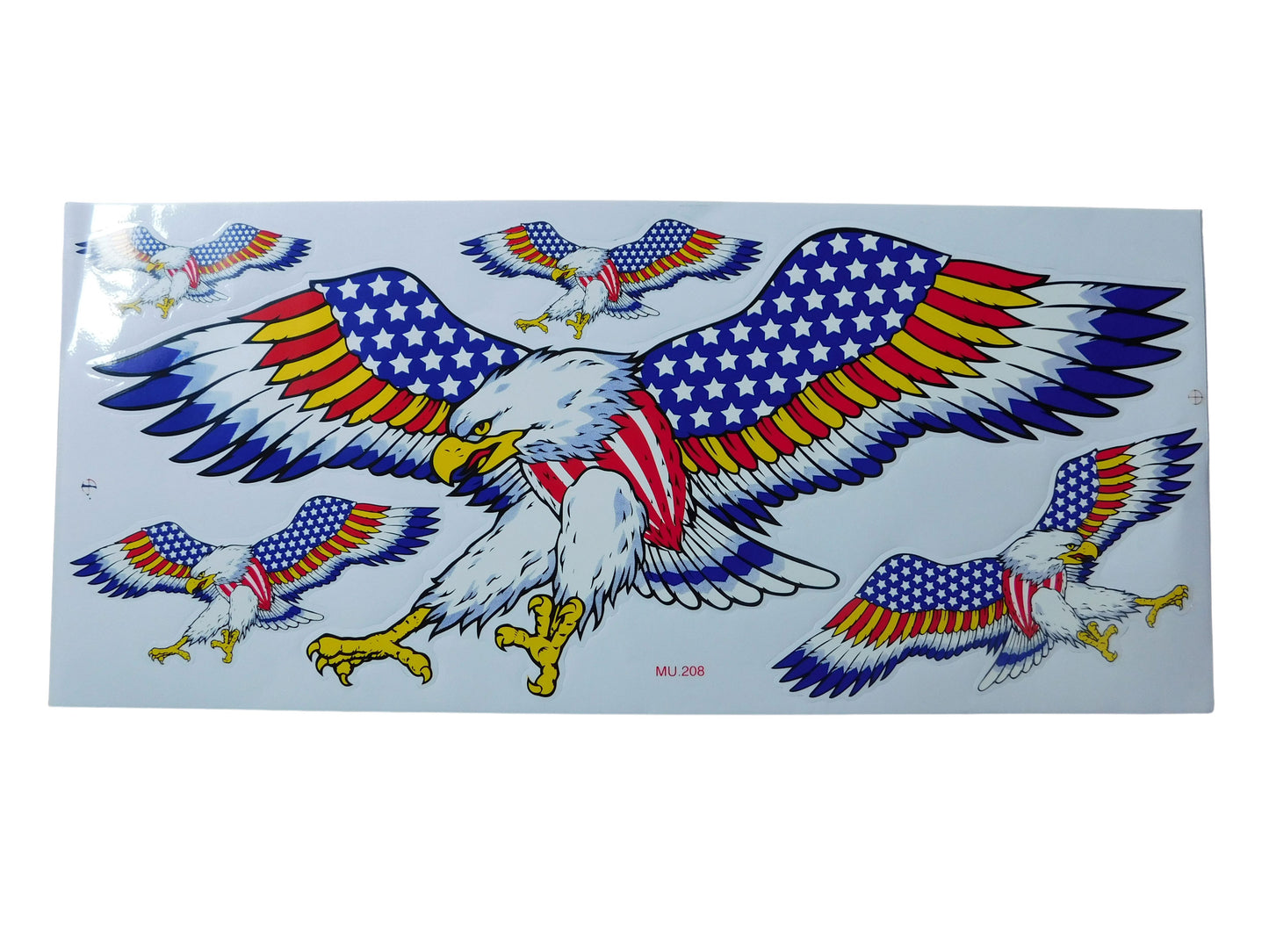 Blauer Adler Falke Grosse Flammen Feuer Sticker Aufkleber Folie 1 Blatt 530 mm x 170 mm wetterfest Motorrad Roller Skateboard Auto Tuning selbstklebend FL058