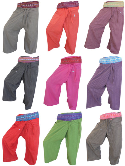 Pantalon de pêcheur beaucoup de couleurs pantalon de pêcheur thaïlandais unisexe moderne pantalon en tissu solide Yoga Massage