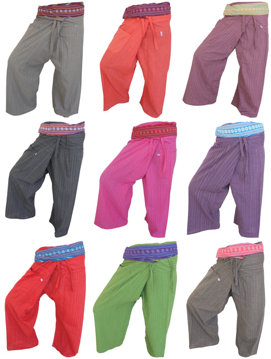 Pantalon de pêcheur beaucoup de couleurs pantalon de pêcheur thaïlandais unisexe moderne pantalon en tissu solide Yoga Massage