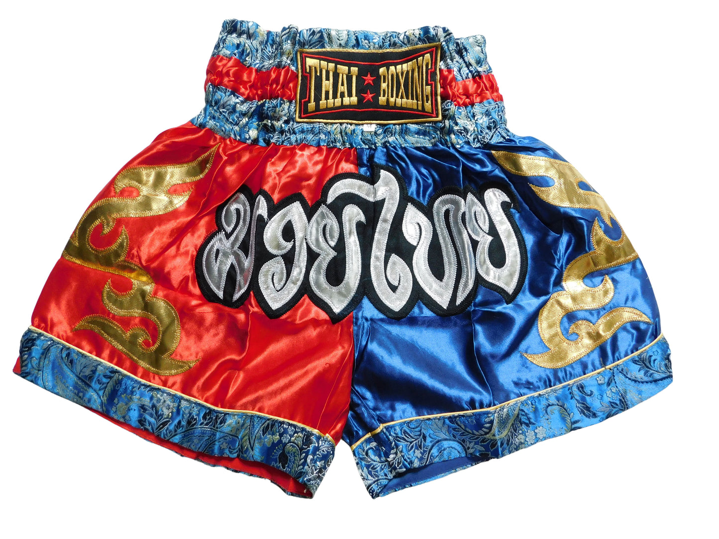 Shorts de Muay Thai Originales Gris Or | Pantalon de Boxe Thaïlandaise Unisexe M-3XL